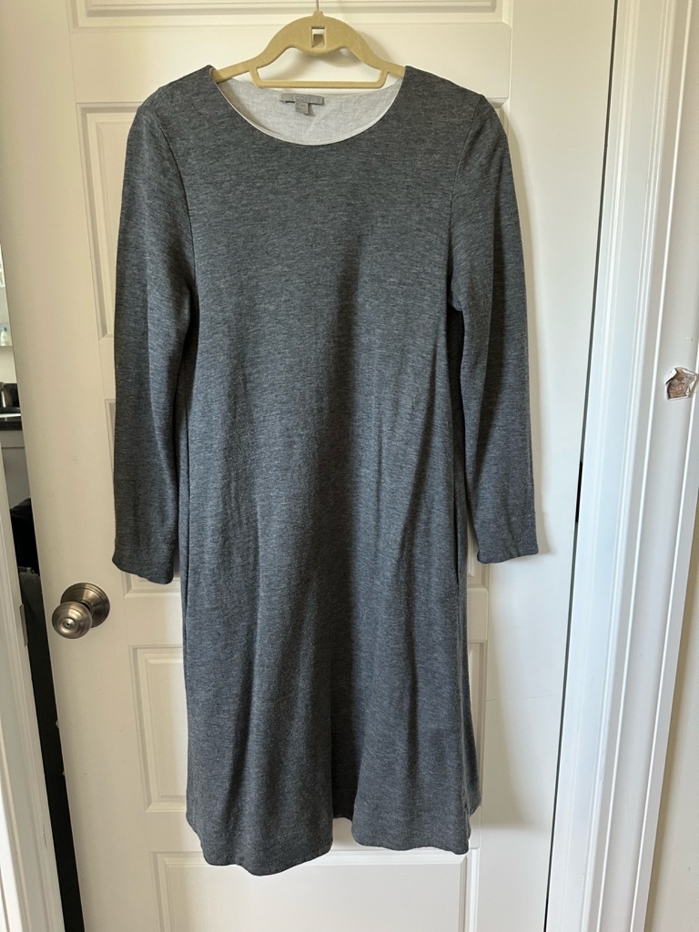 COS Classic Grey Long-Sleeve Knit Dress - size EUR S